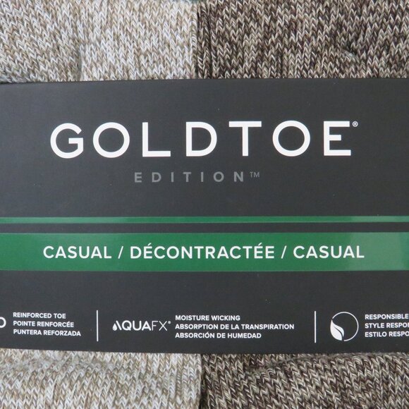 Gold Toe*Men's Crew Reinforced Toe Moisture Wicking Socks x 6 Pair~Shoe 6"-12.5" - Picture 8 of 8